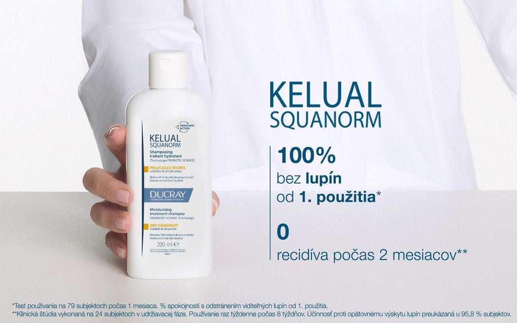 DUCRAY Kelual squanorm hydratačný šampón suché lupiny 200 ml